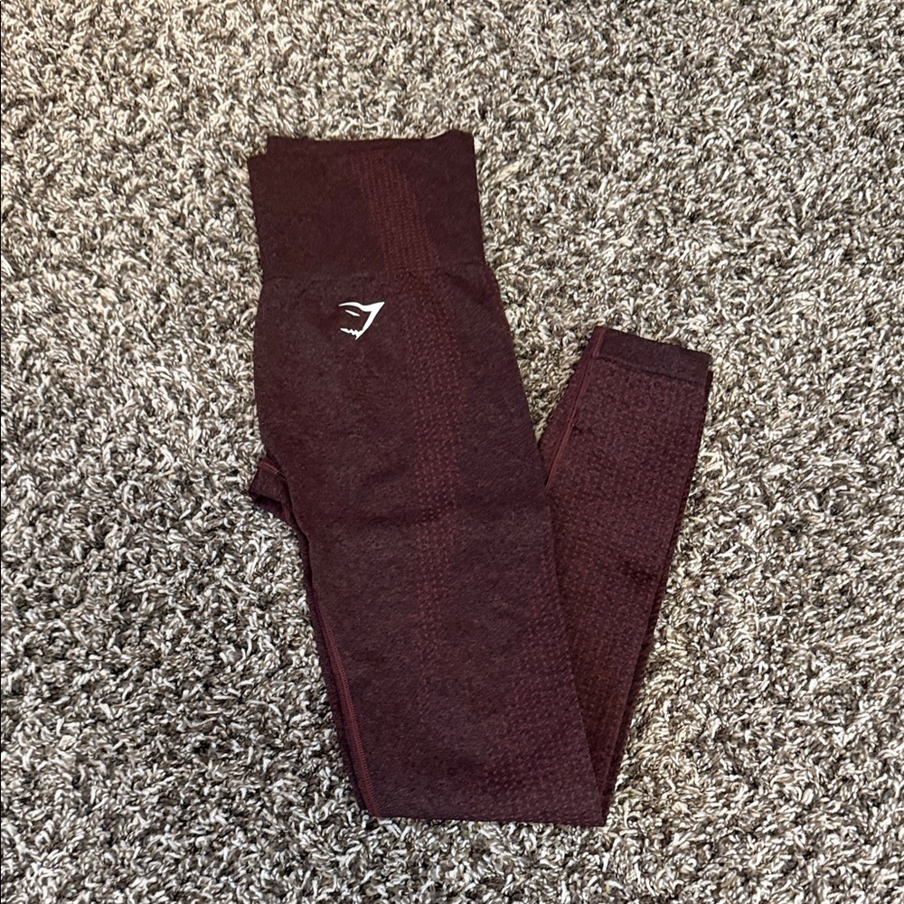 Gymshark Maroon Seamless High-Waist Leggings
